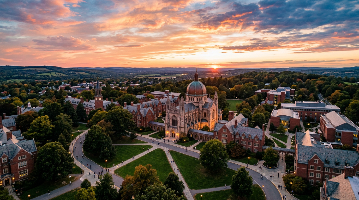 Aerial view of the Chapel of the Immaculate Conception