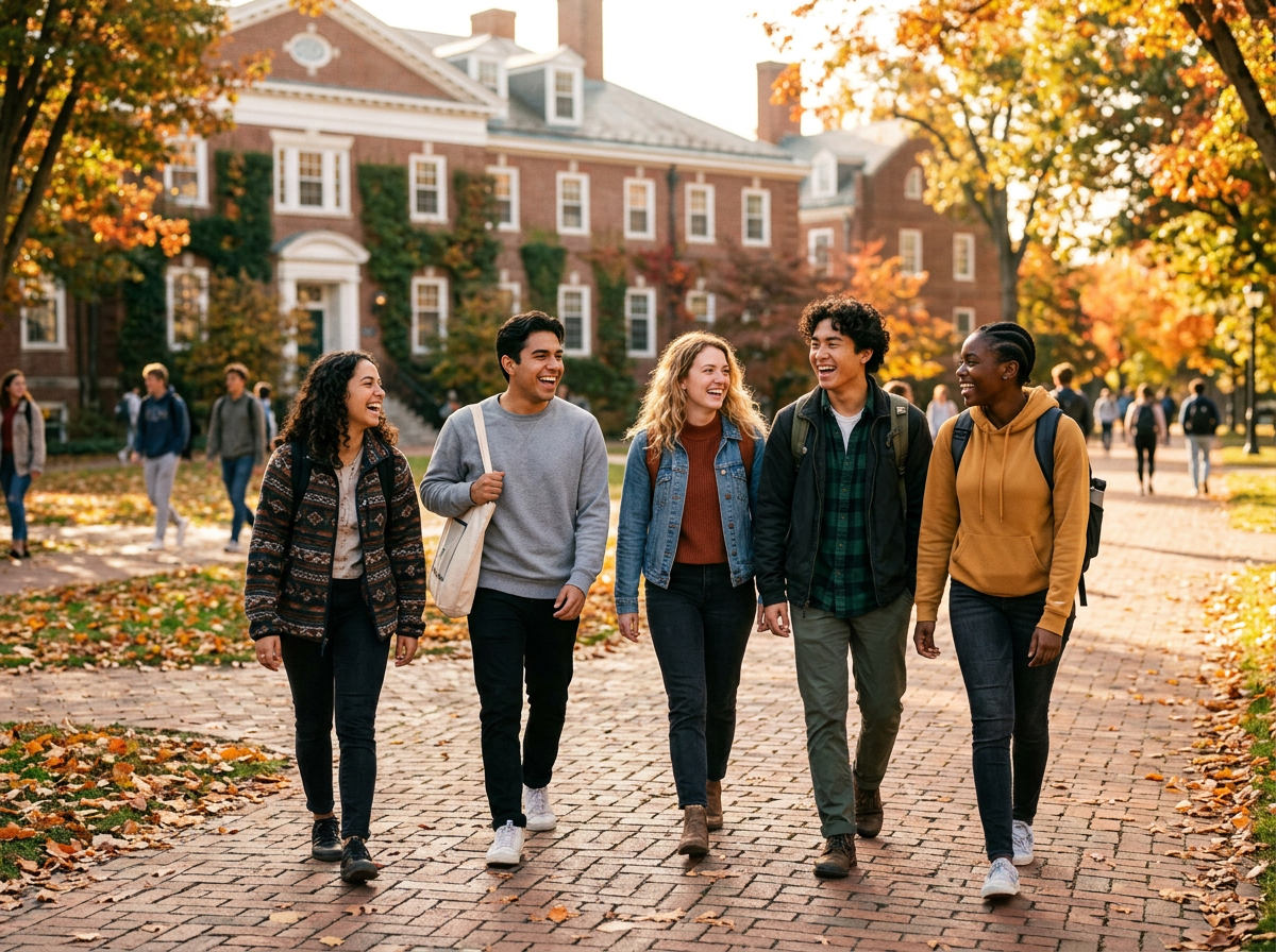 Campus tour outside